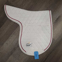 Quilt Fitted Dressage Saddle Pad, 1x piping *gc, mnr stains, sm binding rubs
