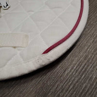 Quilt Fitted Dressage Saddle Pad, 1x piping *gc, mnr stains, sm binding rubs
