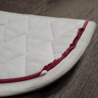 Quilt Fitted Dressage Saddle Pad, 1x piping *gc, mnr stains, sm binding rubs
