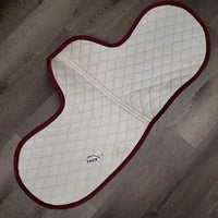 Quilt Fitted Dressage Saddle Pad, 1x piping *vgc, v. mnr hair, mnr binding rubs
