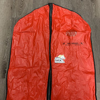 Plastic Garment Bag, zips *gc, mnr dirt, sm holes, older
