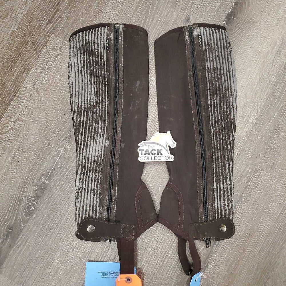 Pr Synthetic Half Chaps *fair, hairy, clean, v.peeled, faded, rubs