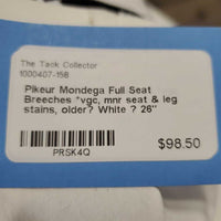 Full Seat Breeches *vgc, mnr seat & leg stains, older?
