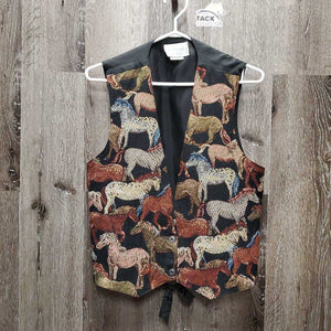 Horse Tapestry Vest, button *vgc, older