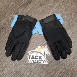 JUNIORS Pr Lycra & Micro Suede Gloves *vgc, mnr dirt