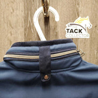 Soft Shell Fleece Lined Jacket, zipper, zip in hood *gc, clean, long scratch/stain, v.pilly waist, mnr snag

