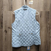 Light Quilt Vest, Zipper *vgc, clean, older, puckers, v.mnr threads
