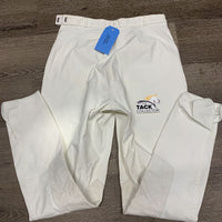 Side Zip Breeches *gc, threads, mnr stains, seam puckers, dingy, older, pulled seat seam

