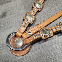 Headstall & Matching Breastcollar, Conchos, Rivets, all screws, snaps *xc, clean, mnr creases & dirt?stains
