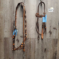 Headstall & Matching Breastcollar, Conchos, Rivets, all screws, snaps *xc, clean, mnr creases & dirt?stains
