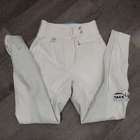 Hvy High Waist Full Seat Breeches *vgc, older, stained seat & legs, puckers
