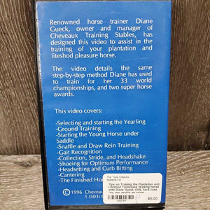 Tips on Training the Plantation and Liteshod Tennessee Walking Horse with Diane Gueck VHS, hard case *xc, mnr scuffs on cover