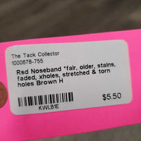 Rsd Noseband *fair, older, stains, faded, xholes, stretched & torn holes
