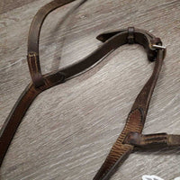 Rsd Noseband *gc, older, stained, xholes, clean, scraped edges, rubs