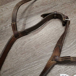 Rsd Noseband *gc, older, stained, xholes, clean, scraped edges, rubs