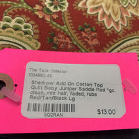 Add On Cotton Top Quilt Baby Jumper Saddle Pad *gc, clean, mnr hair, faded, rubs
