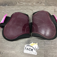 Pr Open Hind Boots, velcro *fair, dirty, faded, scraped, scratches, 1 squished

