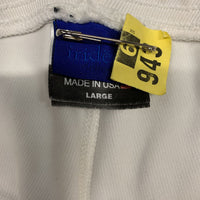 JUNIORS Ribbed Pull On Full Seat Breeches *vgc, mnr stains, rubs & pills

