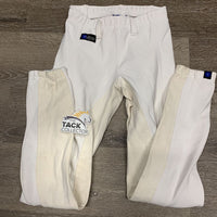 Ribbed Pull On Full Seat Breeches *gc, v.rubbed/pilly seat, threads, v.puckered waist, mnr stains

