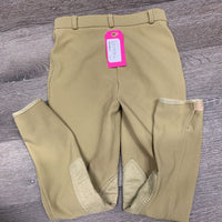 JUNIORS Ribbed Breeches *gc, older, snags, runs, puckered knees, mnr hairy velcro
