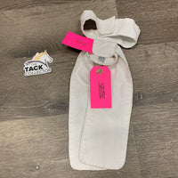 Cotton Show Stock Tie, attached velcro Collar *vgc, mnr frayed edges, puckers
