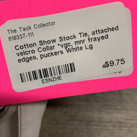 Cotton Show Stock Tie, attached velcro Collar *vgc, mnr frayed edges, puckers
