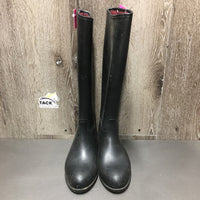 Pr Tall Lined Rubber Boots *gc, mnr dirt, scuffs, scratches, rubs, faded
