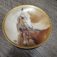 "Arabian Mare & Foal by Fred Stone" Decorative Plate, box, certificate *new
