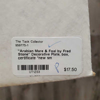 "Arabian Mare & Foal by Fred Stone" Decorative Plate, box, certificate *new
