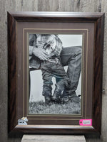 "An Afternoon with Grandpa" by Daniel R. Starlin(?sp) Photograph, Matted & Wood Frame *vgc, v.mnr dust & knicks
