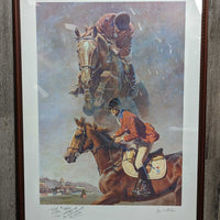 "Big Ben & Ian Millar" Fred Stone Painting - Framed, signed by Fred Stone & Ian Millar *xc, mnr corner dings
