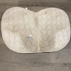 Quilt Jumper Saddle Pad, piping, tabs *fair, clean, older, v.dingy, stains, curled