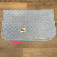 Quilt Baby Saddle Pad *gc, clean, stained, dingy, rubbed torn binding, puckered, faded
