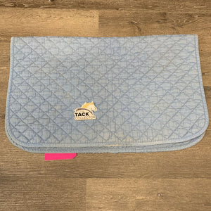 Quilt Baby Saddle Pad *gc, clean, stained, dingy, rubbed torn binding, puckered, faded