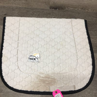 Quilt Dressage Saddle Pad "BCHA" *gc/fair, clean, older, v.dingy, stained, hairy, puckered, edge rubs
