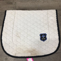 Quilt Dressage Saddle Pad "BCHA" *gc/fair, clean, older, v.dingy, stained, hairy, puckered, edge rubs
