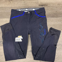 Euroseat Breeches, bling, embroidered *vgc, missing bling, faded, seam puckers

