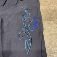 Euroseat Breeches, bling, embroidered *vgc, missing bling, faded, seam puckers
