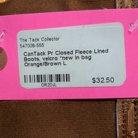 Pr Closed Fleece Lined Boots, velcro *new in bag
