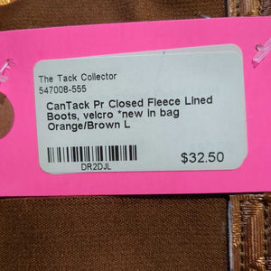 Pr Closed Fleece Lined Boots, velcro *new in bag