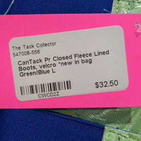 Pr Closed Fleece Lined Boots, velcro *new in bag

