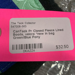 Pr Closed Fleece Lined Boots, velcro *new in bag