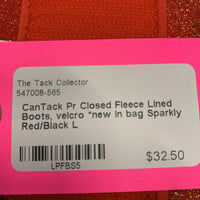 Pr Closed Fleece Lined Boots, velcro *new in bag
