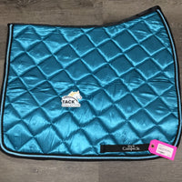 Satin Quilt Dressage Saddle Pad, 2x piping *new, bag
