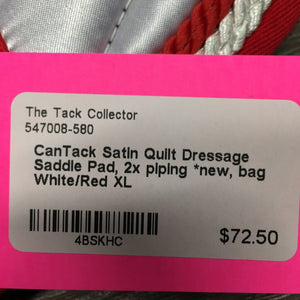 Satin Quilt Dressage Saddle Pad, 2x piping *new, bag