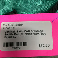 Satin Quilt Dressage Saddle Pad, 2x piping *new, bag