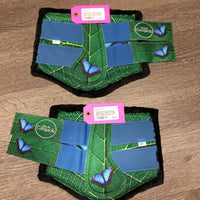 Satin Quilt Dressage Saddle Pad, 2x piping, Pr Closed Fleece Boots, velcro *new, bag