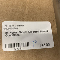 24 Horse Shoes: Assorted Sizes & Conditions
