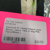 Pr Closed Fleece Lined Boots, velcro *new in bag