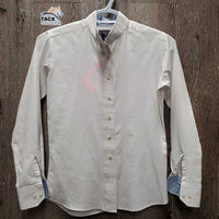 JUNIORS LS Show Shirt *No Collar, gc, cuff rubs, seam puckers, older
